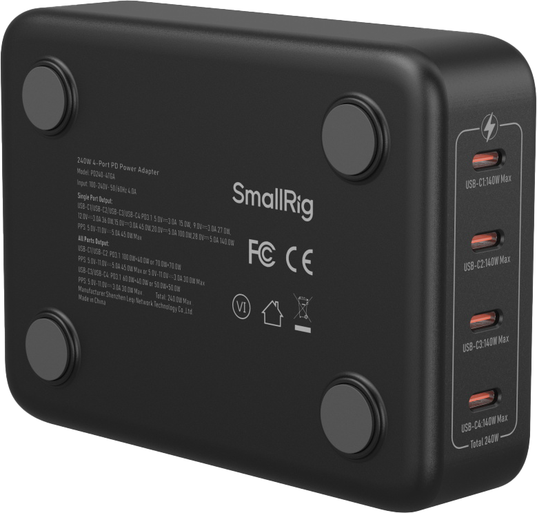 SmallRig 240W 4-Port PD Power Adapter