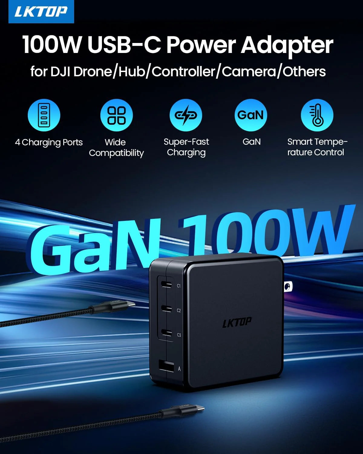 100W Multi port charger
