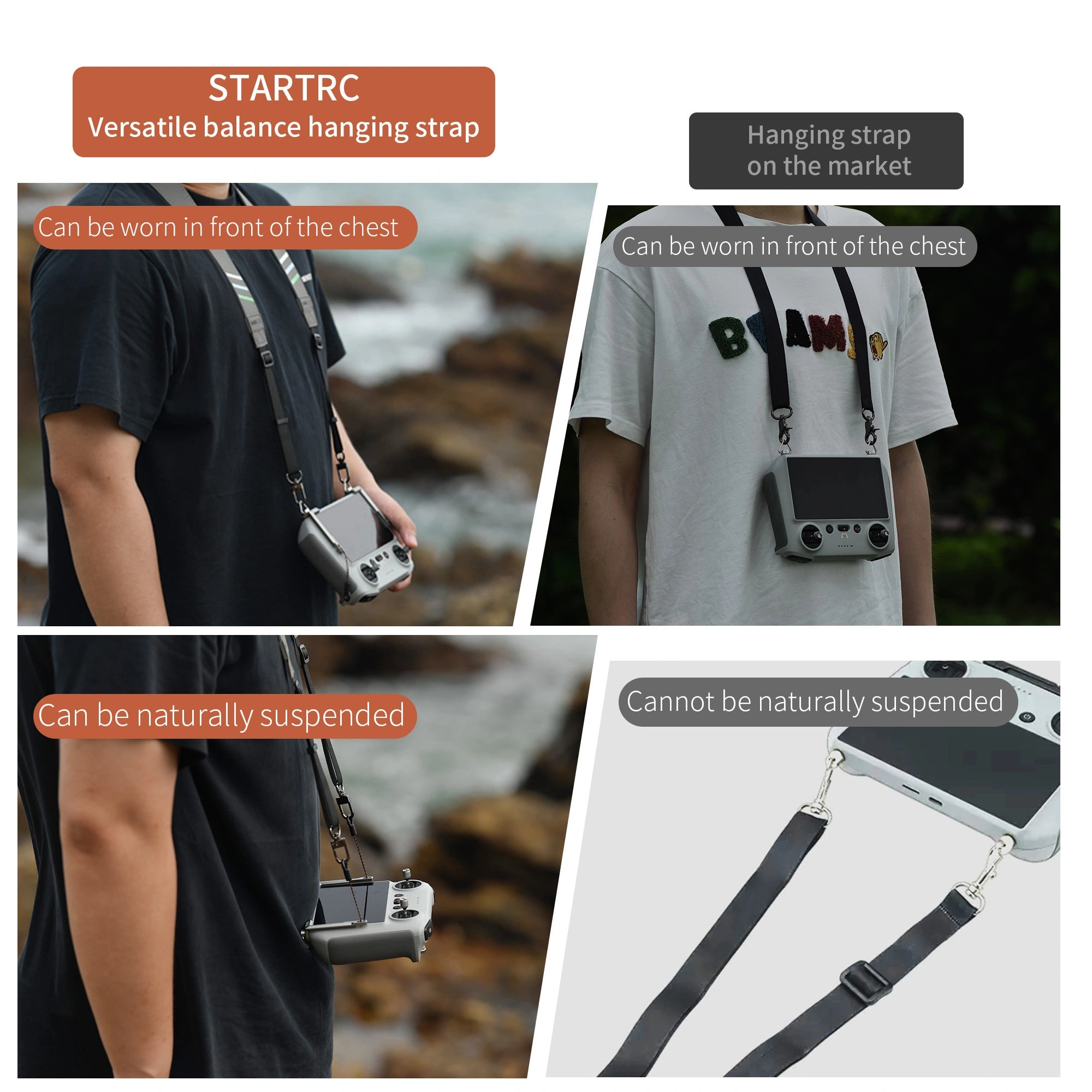 STARTRC Neck Strap Self-Balance Kit fyrir DJI RC / RC 2 / RC Pro