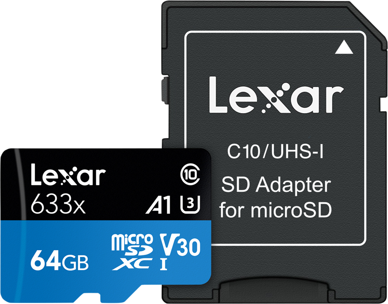 LEXAR microSD Card - 64/128GB U3 V30